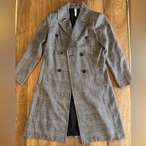 mural art has no boundaries plaid peacoat